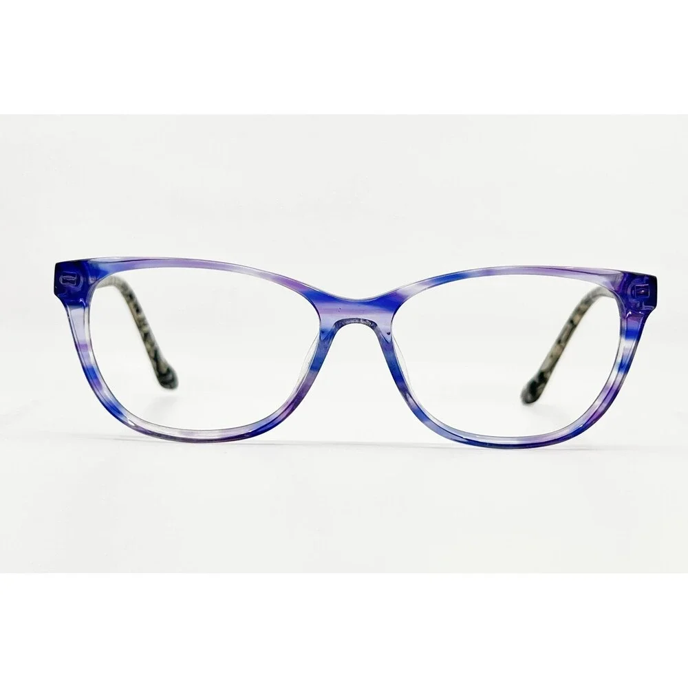 Karen Kane Eyeglasses Womens Blue Purple Striped Cat Eye Maize 53-15-140